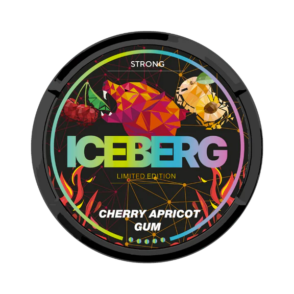 Buy ICEBERG Cherry Apricot Gum Nicotine Pouches Online snusljus