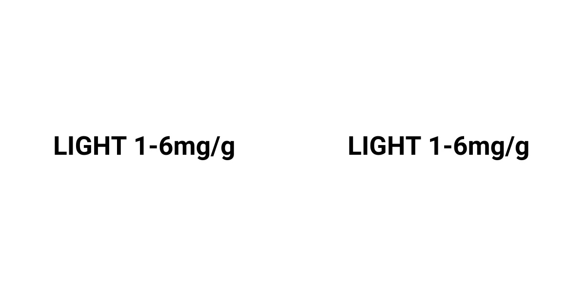 Light - 1-6mg/g